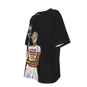 All-Over Print Women's Drop Shoulder T-Shirt