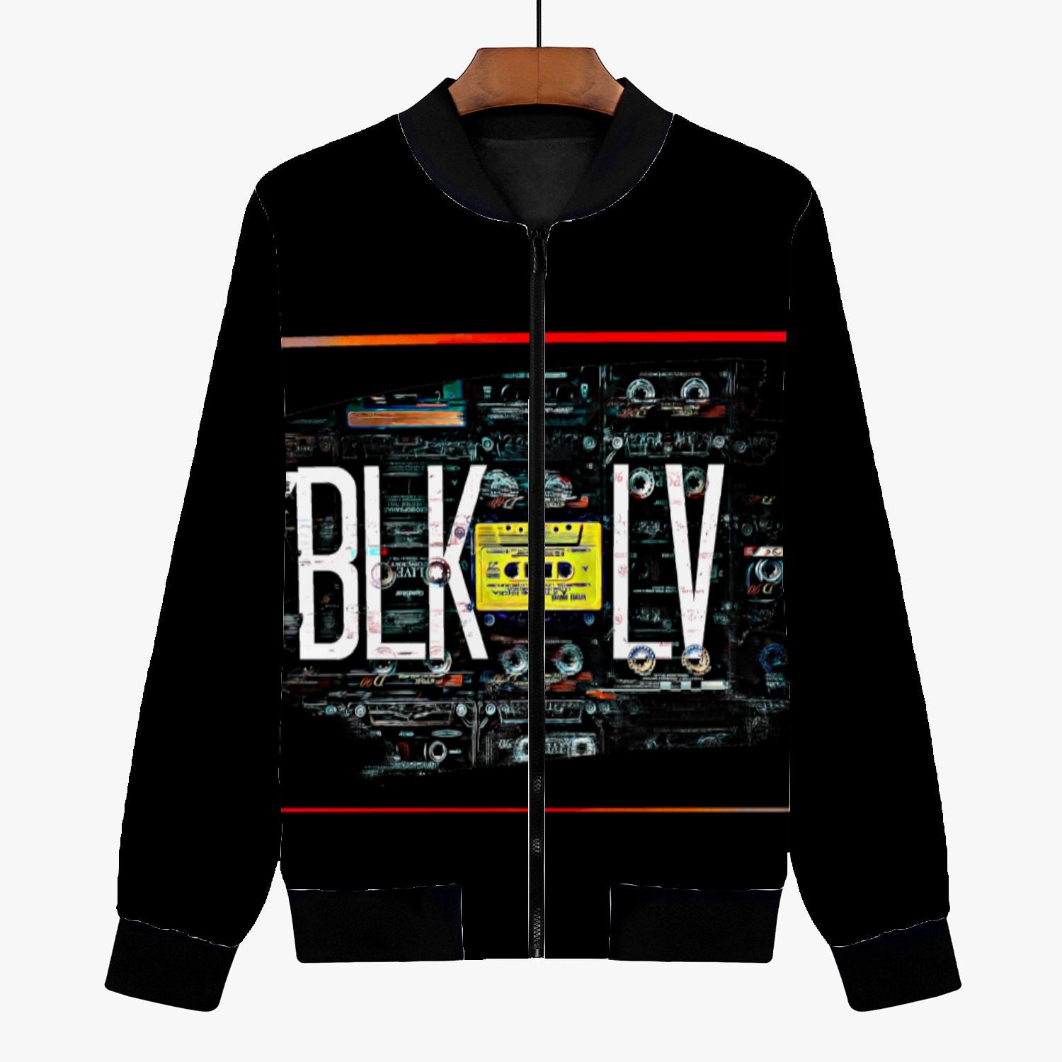 Cassette Black Lightweight Bomber Jacket