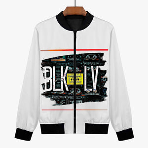 Cassette White Lightweight Bomber Jacket