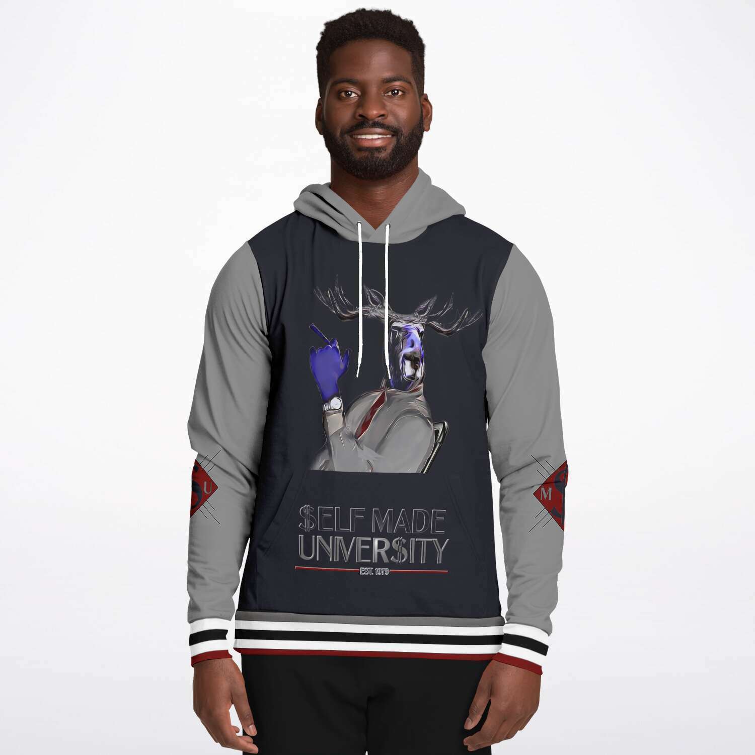 Self Made U Stripe Hoodie