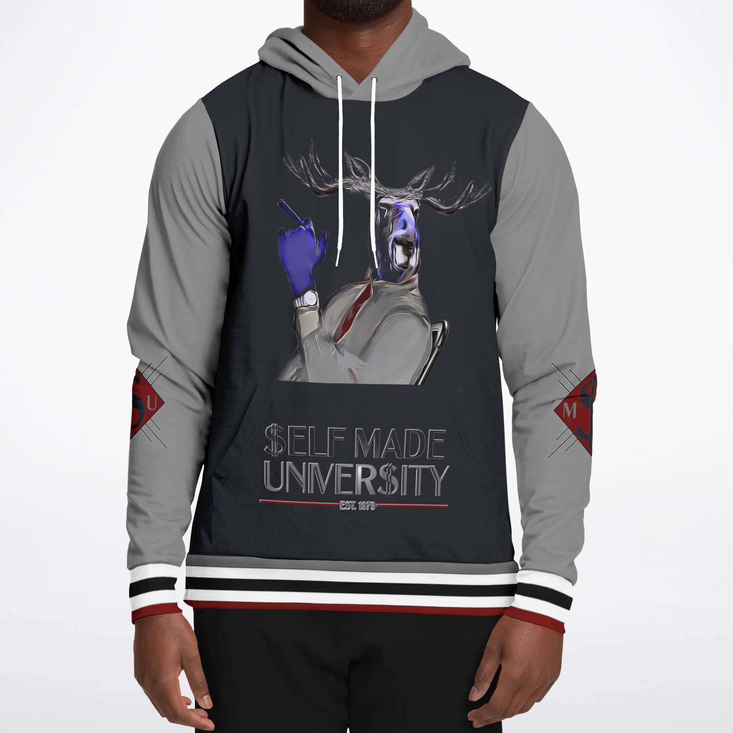 Self Made U Stripe Hoodie