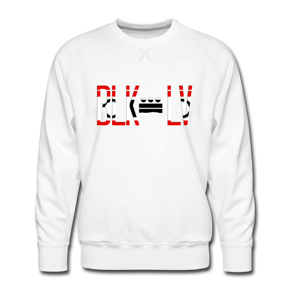 BLK City LV Men's Premium Crew Sweatshirt - white