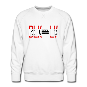 BLK City LV Men's Premium Crew Sweatshirt - white