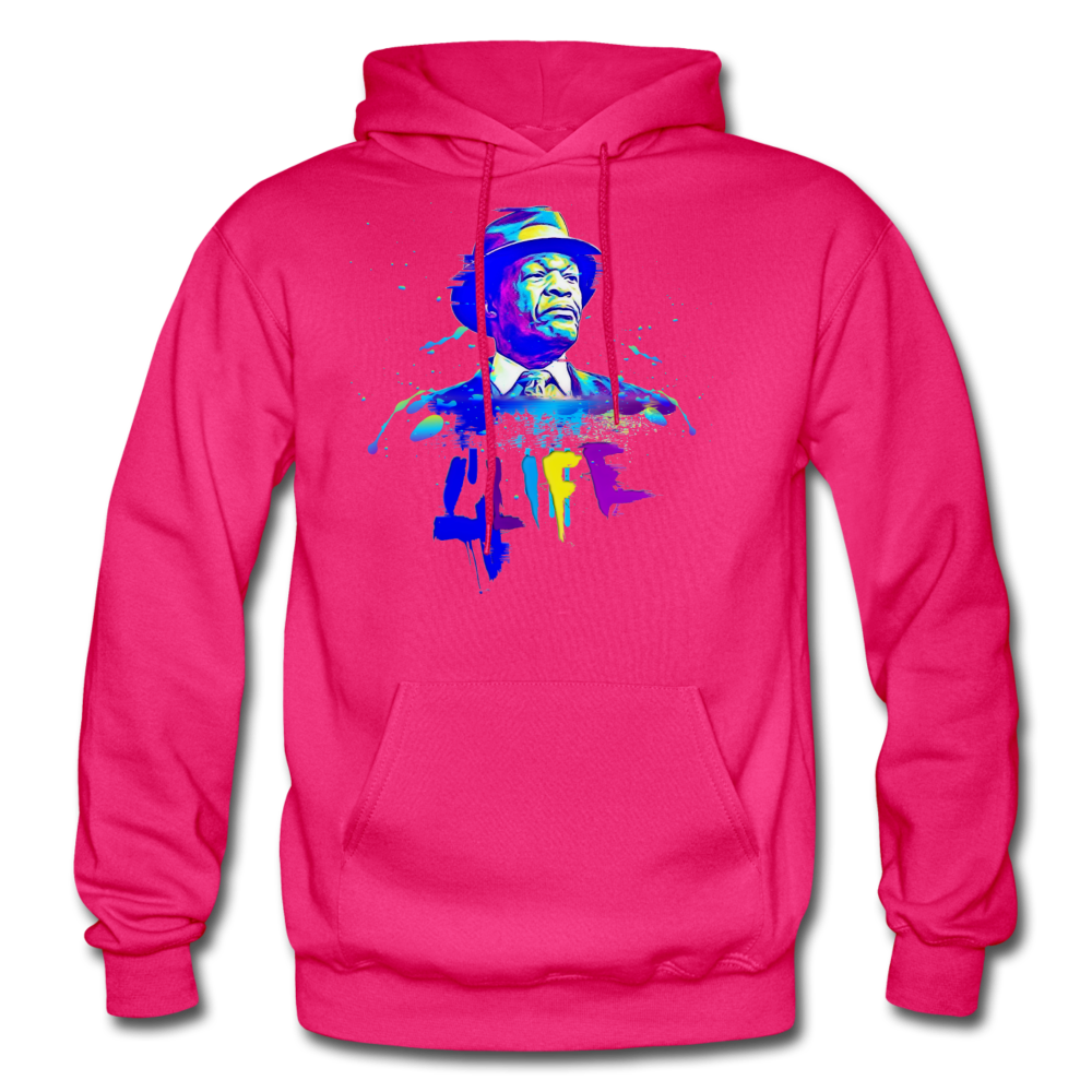 4LiFe Heavy Blend Adult Hoodie - fuchsia