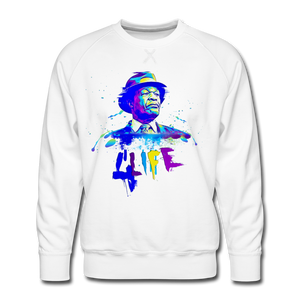 4LiFe Men’s Premium Crew Sweatshirt - white