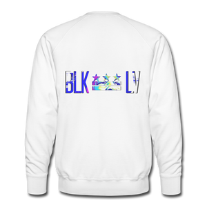 4LiFe Men’s Premium Crew Sweatshirt - white