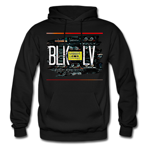 Cassette Unisex Heavy Hoodie - black