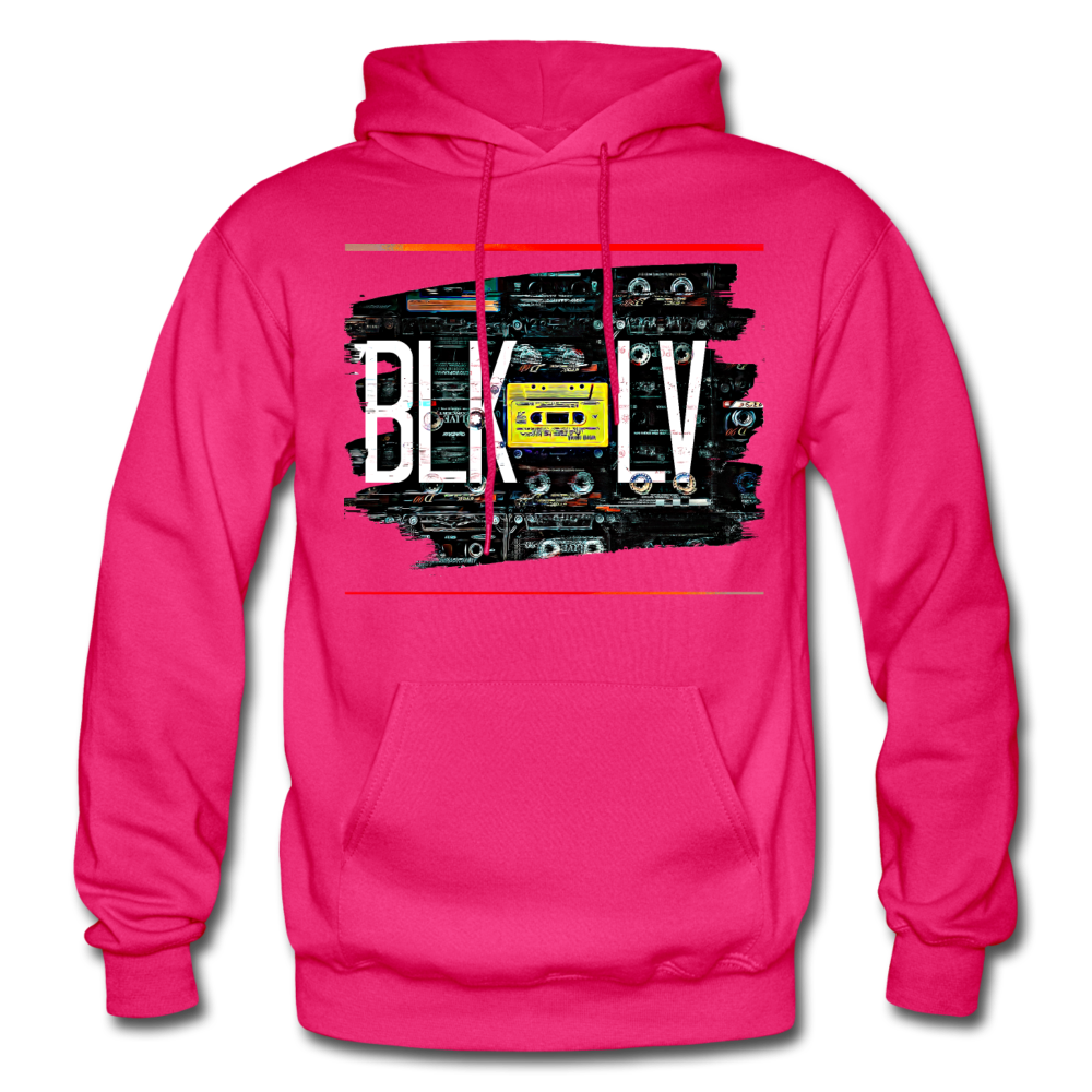 Cassette Unisex Heavy Hoodie - fuchsia