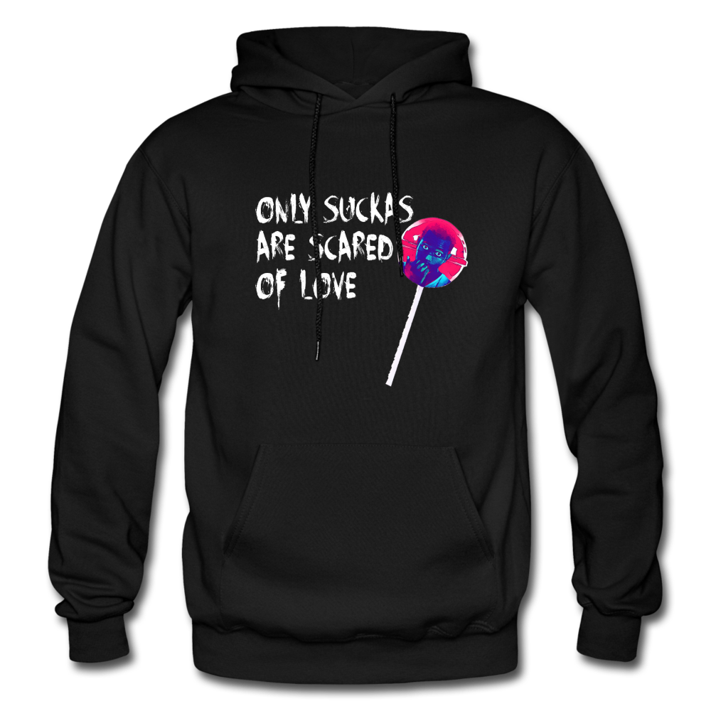 Only Suckas Heavy Blend Adult Hoodie - black