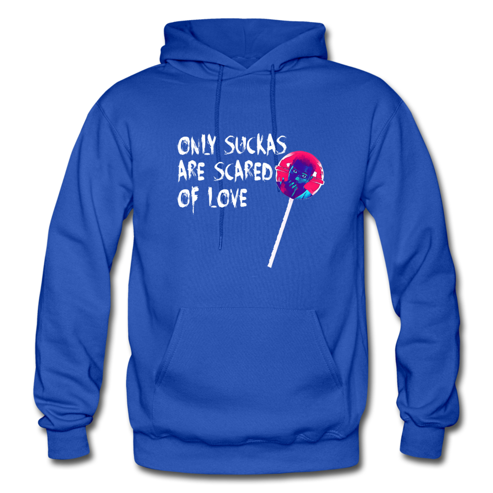 Only Suckas Heavy Blend Adult Hoodie - royal blue