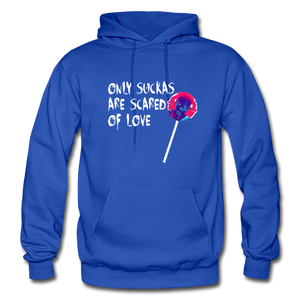 Only Suckas Heavy Blend Adult Hoodie - royal blue