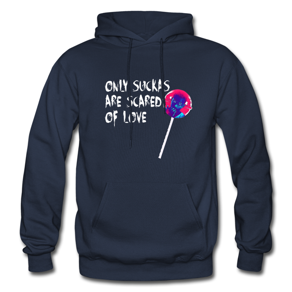 Only Suckas Heavy Blend Adult Hoodie - navy