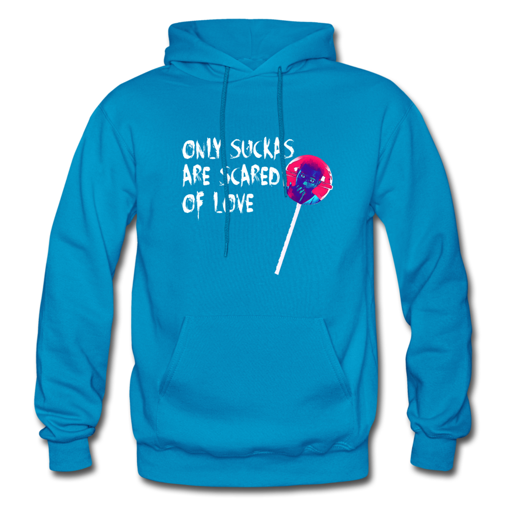 Only Suckas Heavy Blend Adult Hoodie - turquoise