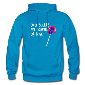 Only Suckas Heavy Blend Adult Hoodie - turquoise