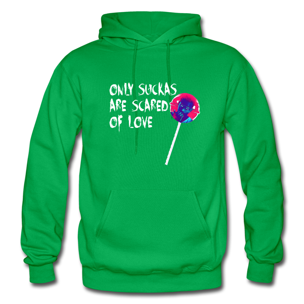 Only Suckas Heavy Blend Adult Hoodie - kelly green