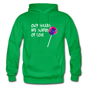 Only Suckas Heavy Blend Adult Hoodie - kelly green