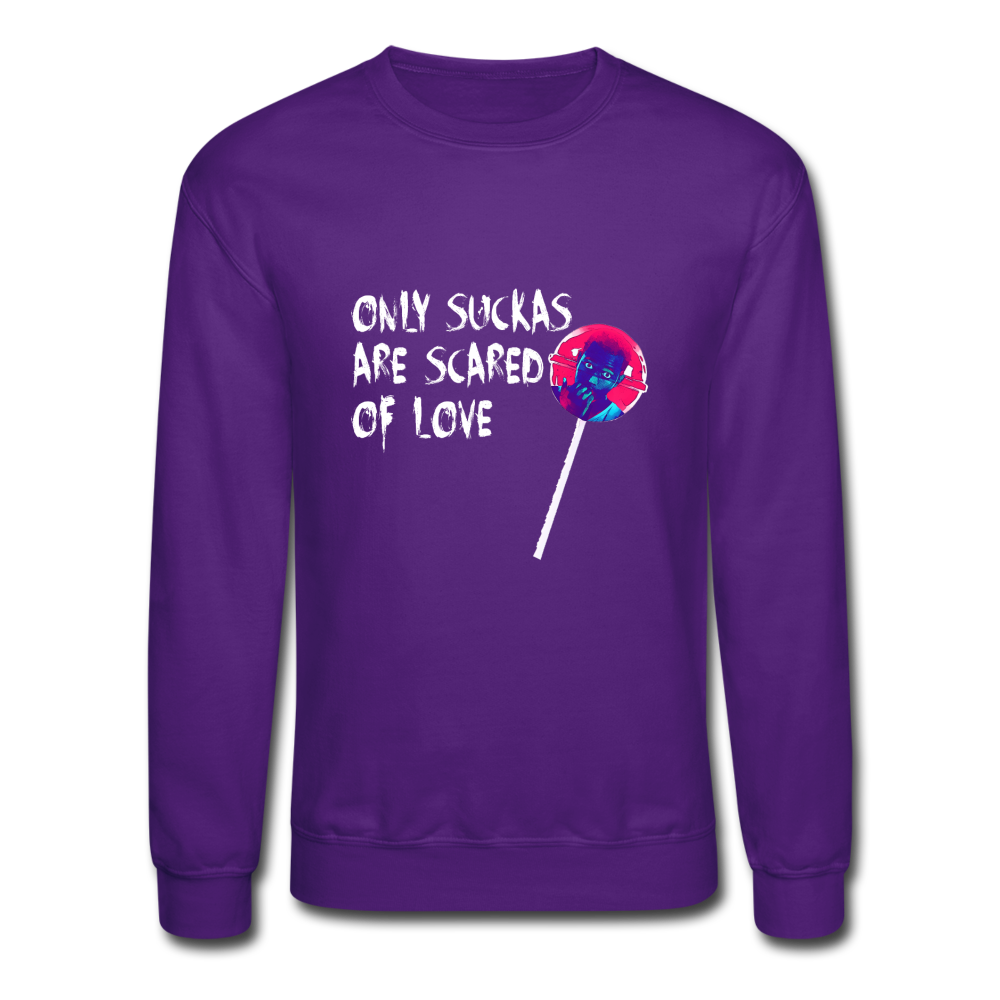 Only Suckas Crewneck Sweatshirt - purple