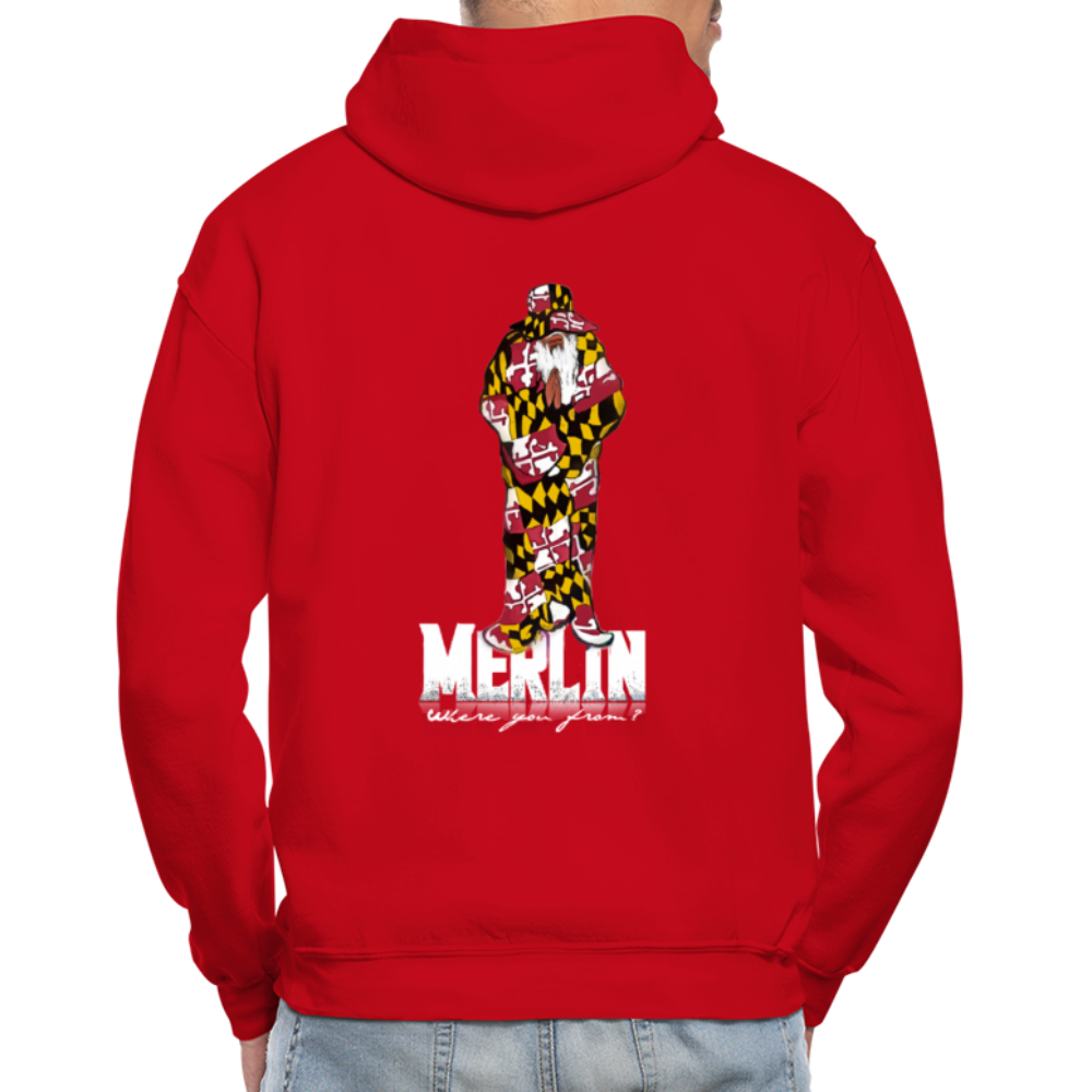 Merlin Gildan Heavy Blend Adult Hoodie - red