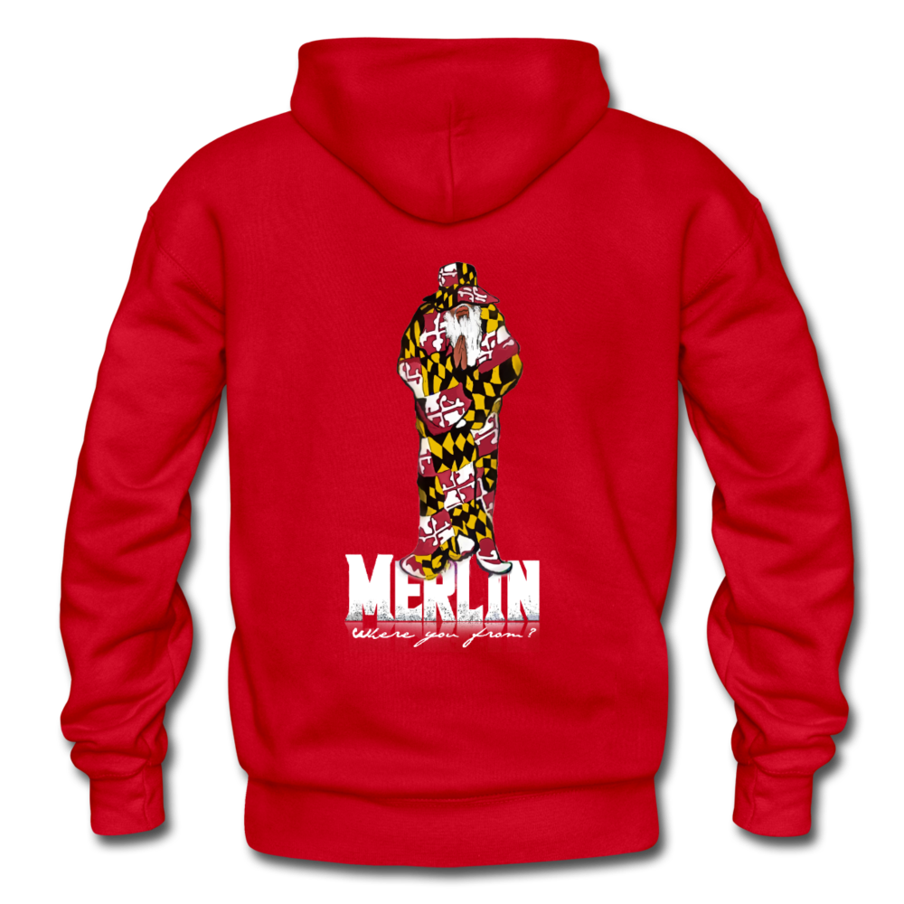 Merlin Gildan Heavy Blend Adult Hoodie - red