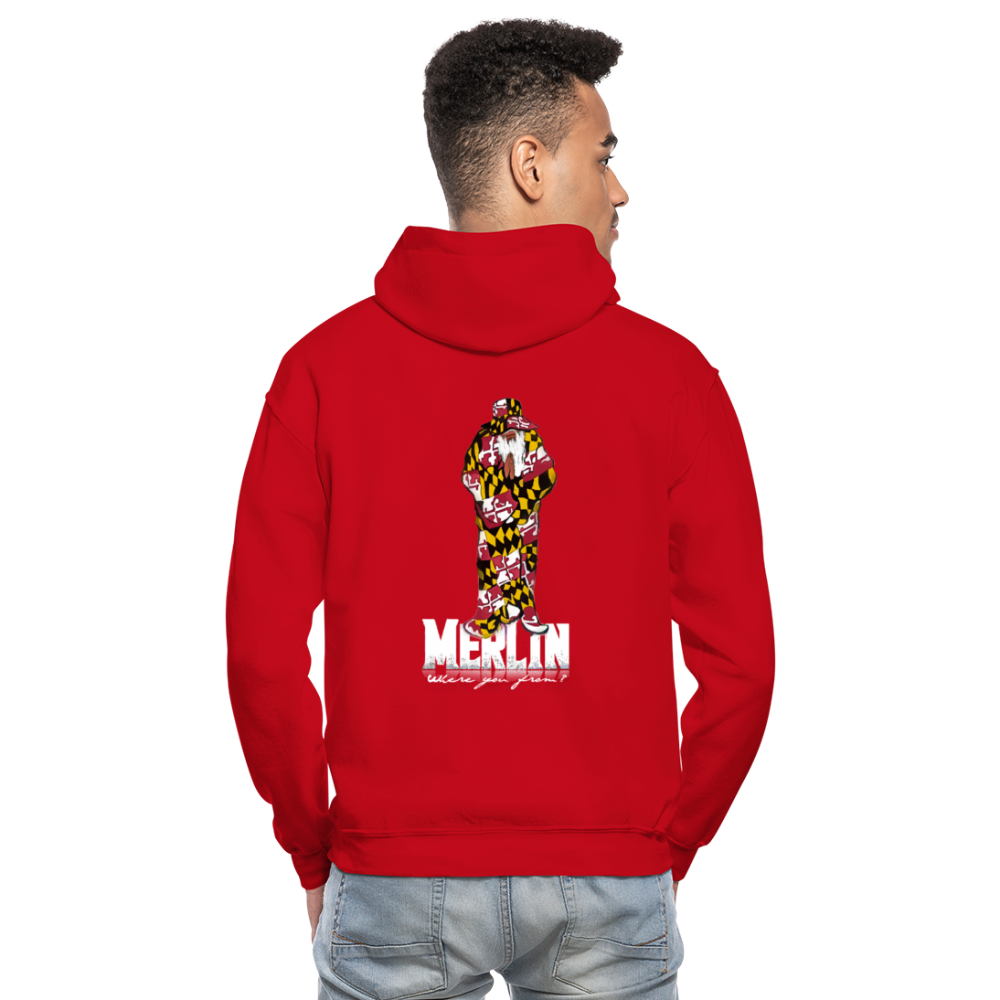 Merlin Gildan Heavy Blend Adult Hoodie - red