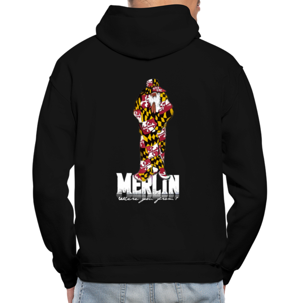 Merlin Gildan Heavy Blend Adult Hoodie - black