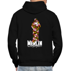 Merlin Gildan Heavy Blend Adult Hoodie - black