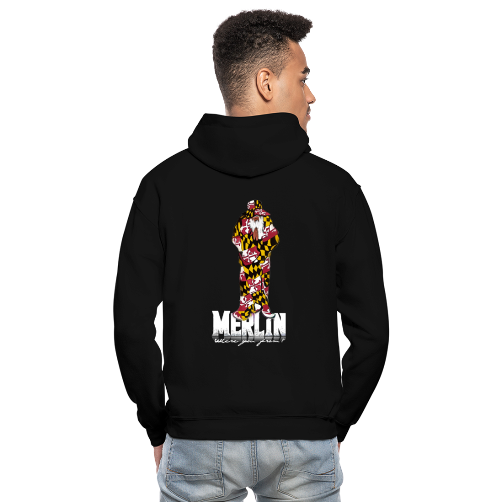 Merlin Gildan Heavy Blend Adult Hoodie - black