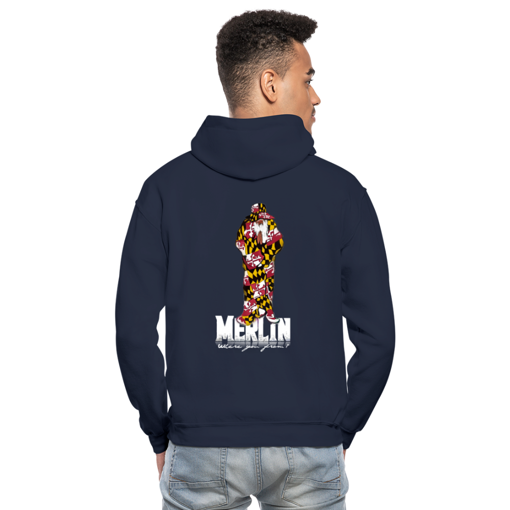 Merlin Gildan Heavy Blend Adult Hoodie - navy