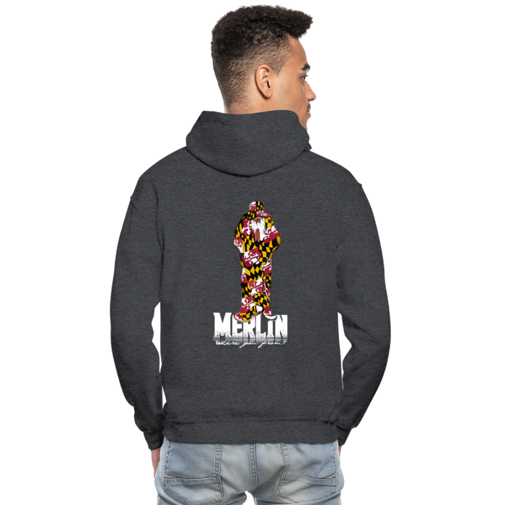 Merlin Gildan Heavy Blend Adult Hoodie - charcoal grey