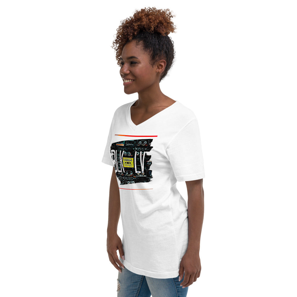 Cassette Unisex Short Sleeve V-Neck Tee